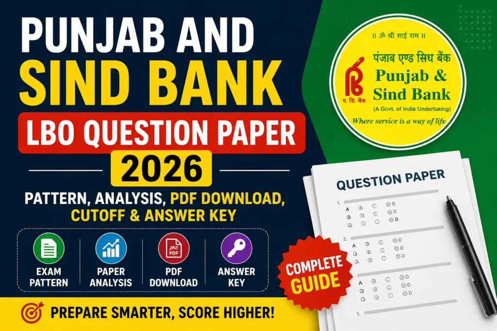 Punjab and Sind Bank LBO Question Paper 2026