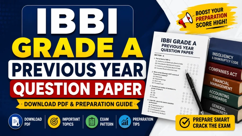 IBBI Grade A Previous Year Question Paper