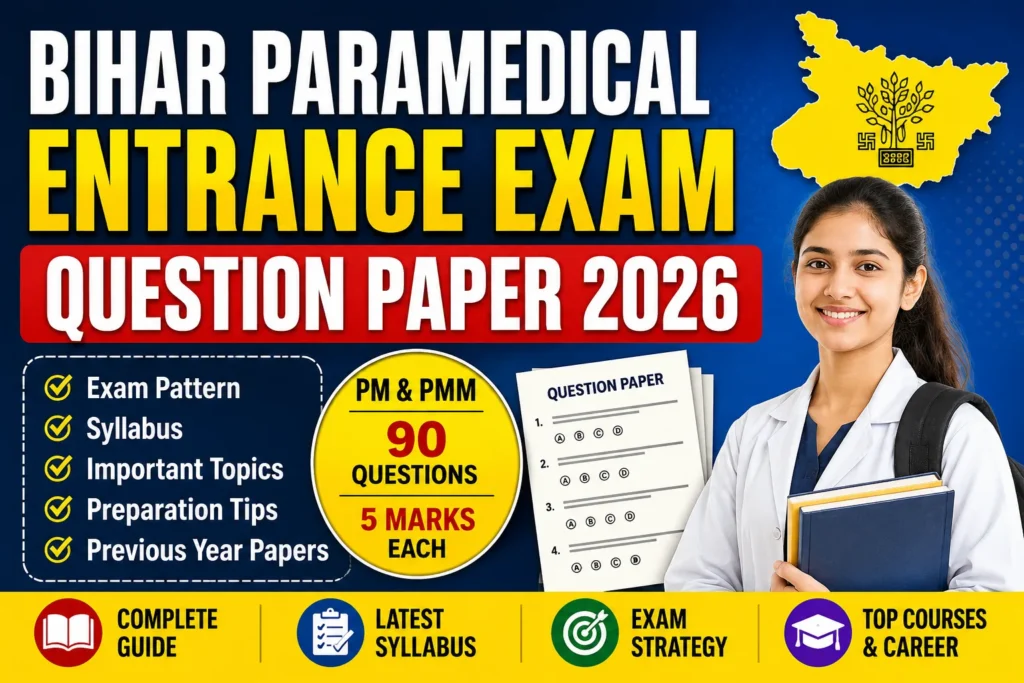 Bihar Paramedical Entrance Exam Question Paper 2026