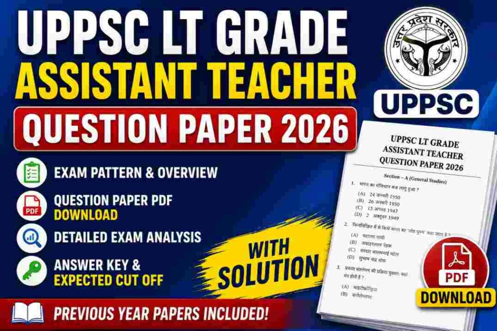 UPPSC LT Grade Assistant Teacher Question Paper 2026