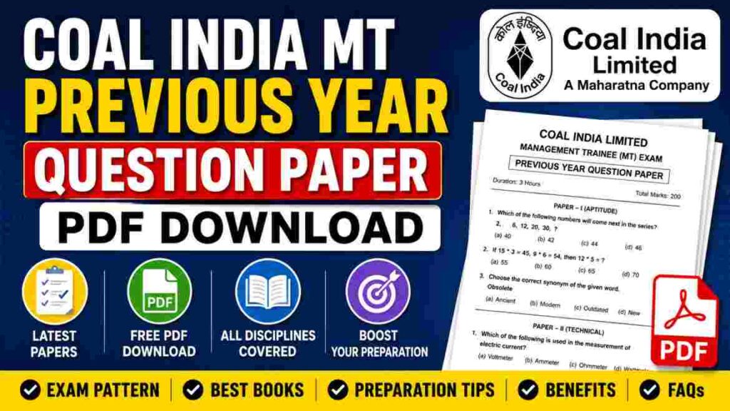 Coal India MT Previous Year Question Paper