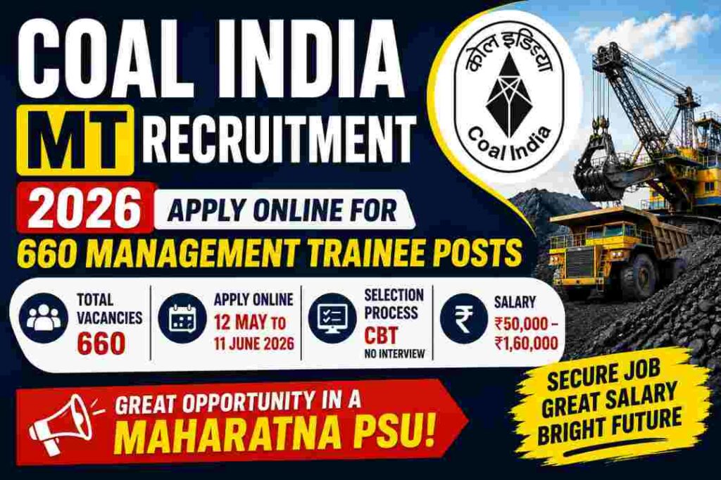 Coal India MT Recruitment 2026