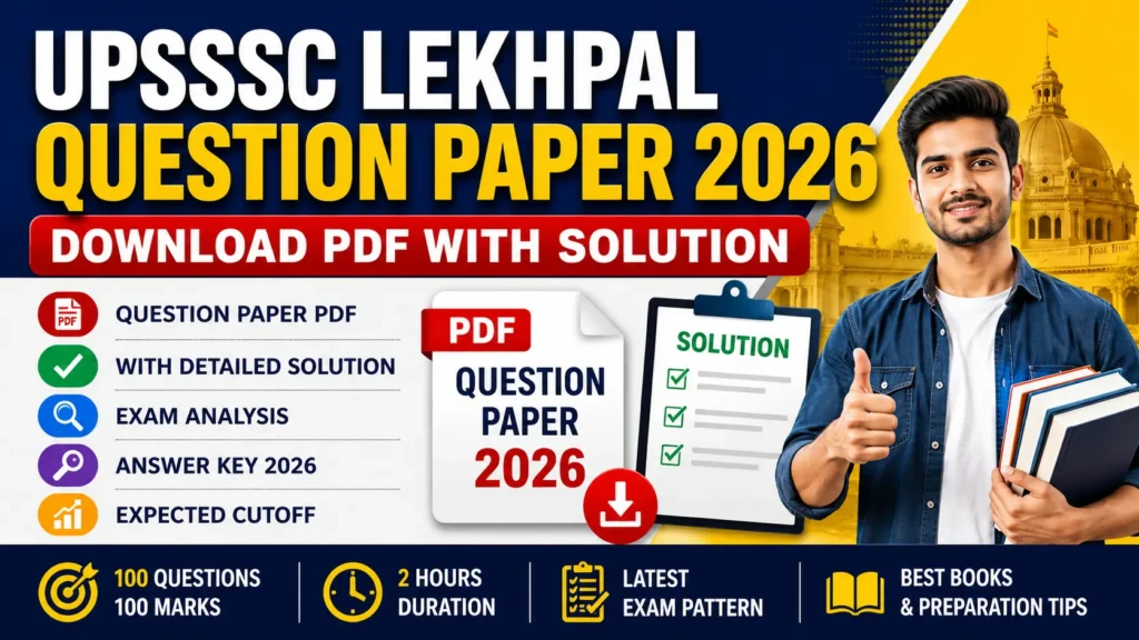UPSSSC Lekhpal Question Paper 2026