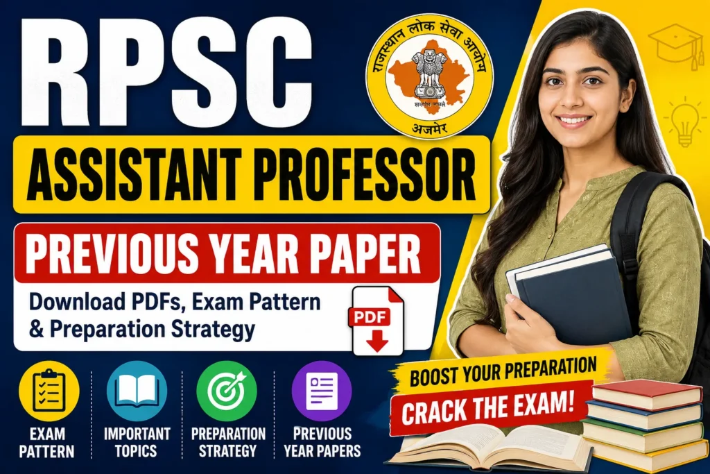 RPSC Assistant Professor Previous Year Paper: Download PDF