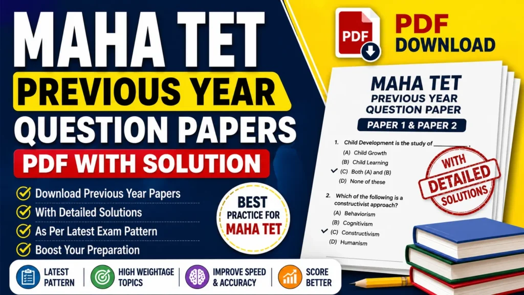 Maha TET Previous Year Question Paper PDF Download With Solution