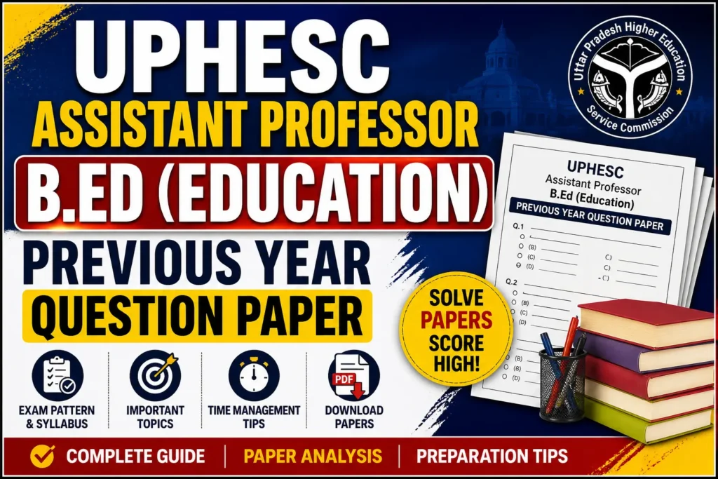 UPHESC Assistant Professor B.Ed Previous Year Question Paper
