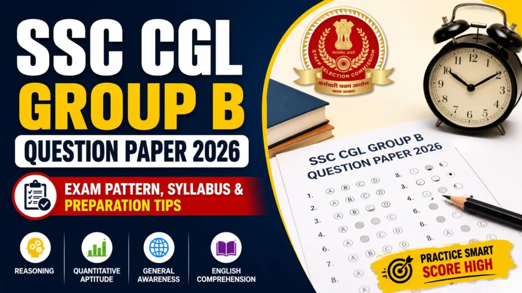 SSC CGL Group B Question Paper 2026: Download