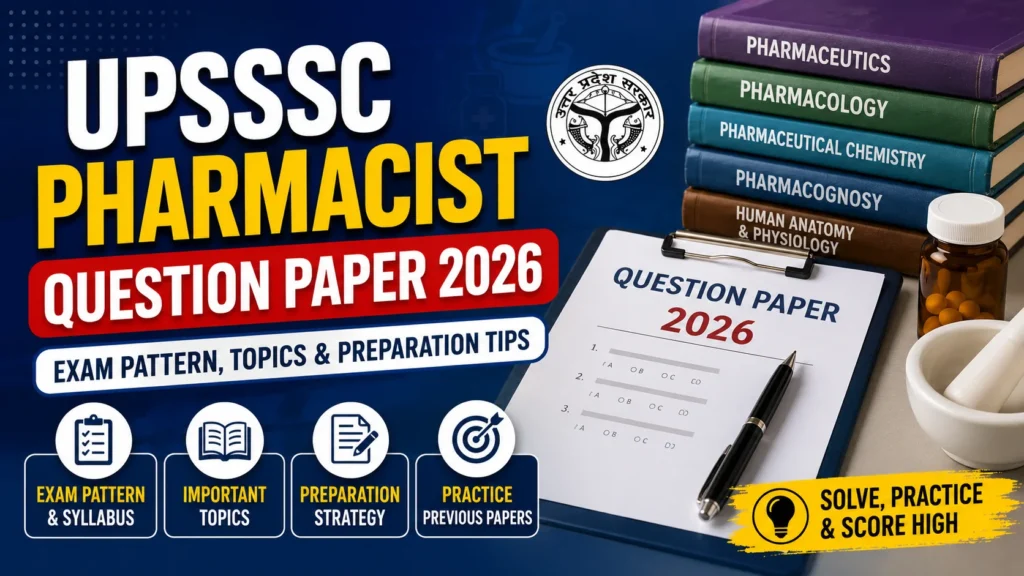 UPSSSC Pharmacist Question Paper 2026: Download PDF