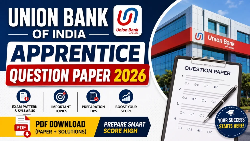 Union Bank of India Apprentice Question Paper 2026 – Download PDF