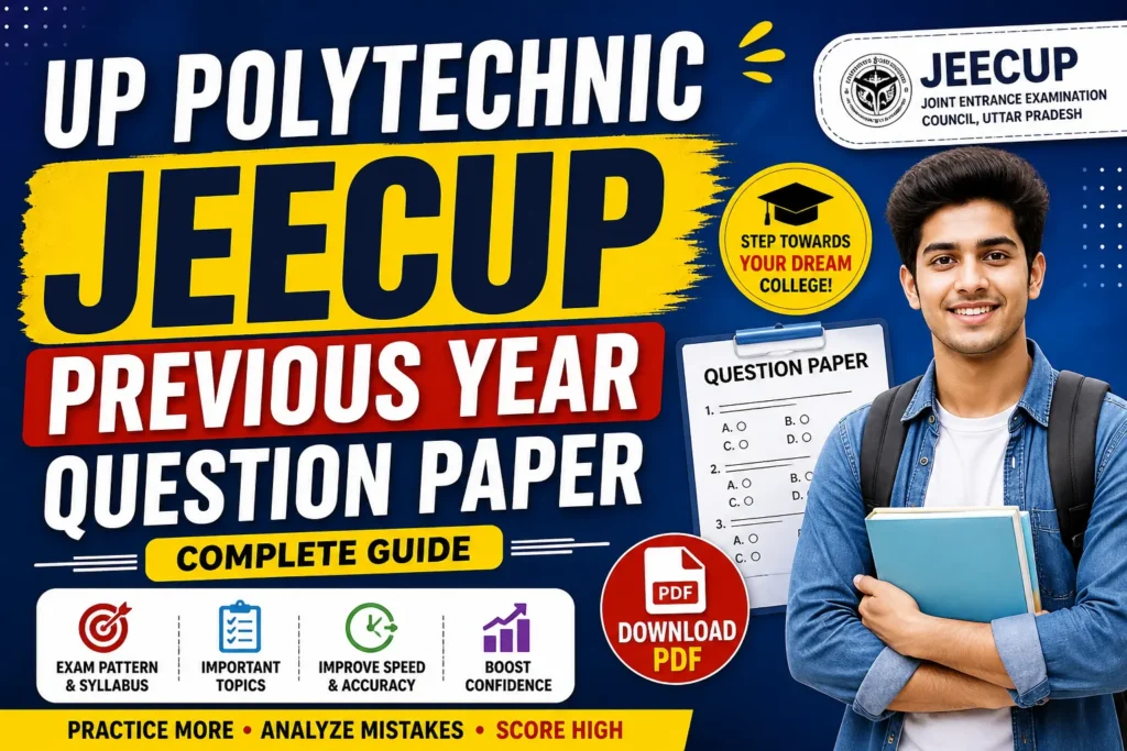 UP Polytechnic JEECUP Previous Year Question Paper