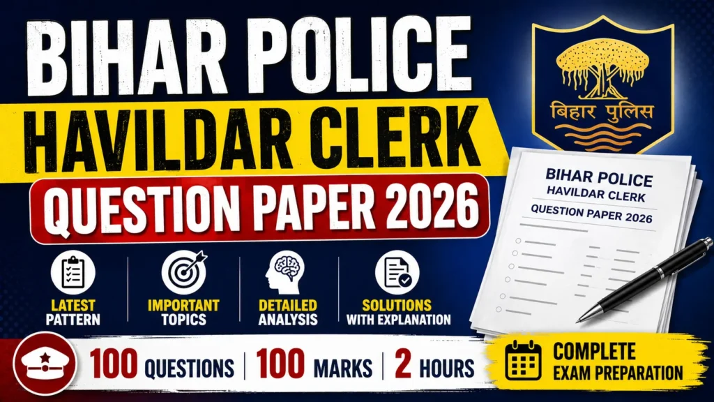 Bihar Police Havildar Clerk Question Paper 2026-