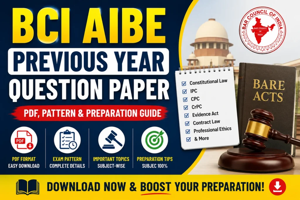 BCI AIBE Previous Year Question Paper – Download PDF