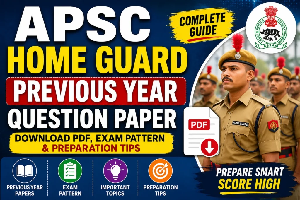 APSC Home Guard Previous Year Question Paper – Download PDF