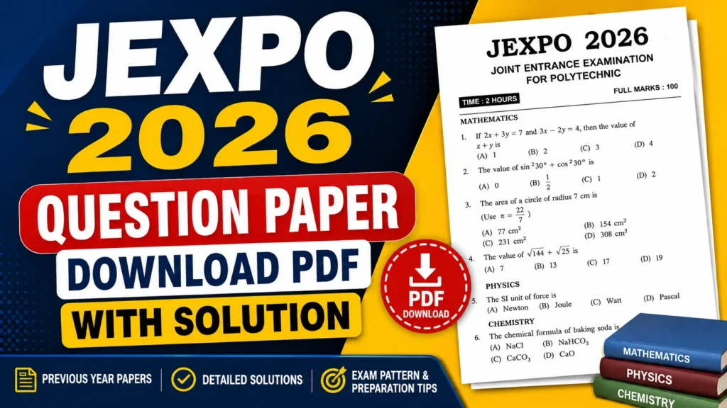 JEXPO Question Paper 2026 – Download PDF With Solution