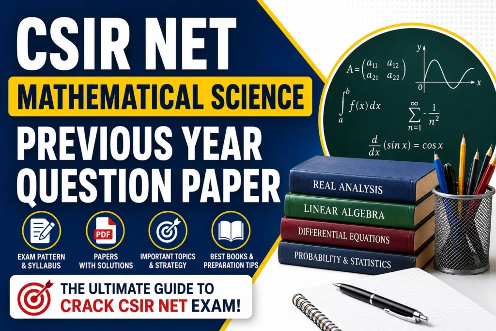 CSIR NET Mathematical Science Previous Year Question Paper