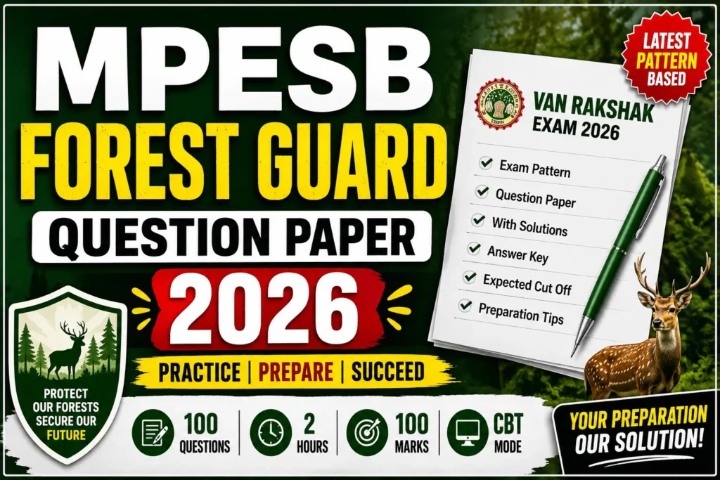 MPESB Forest Guard Question Paper 2026
