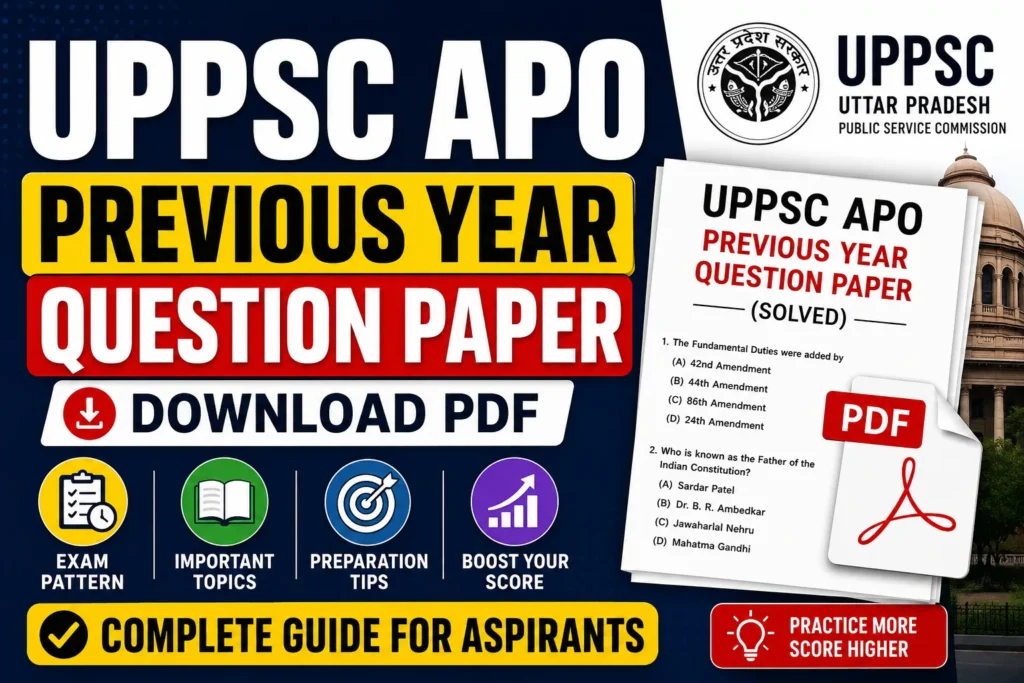 UPPSC APO Previous Year Question Paper