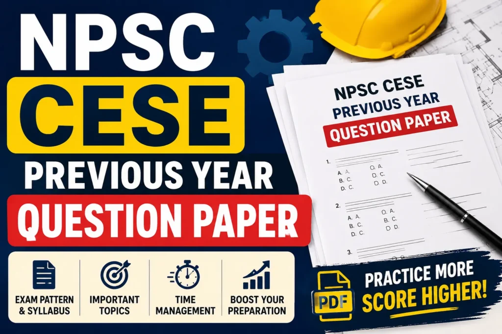 NPSC CESE Previous Year Question Paper