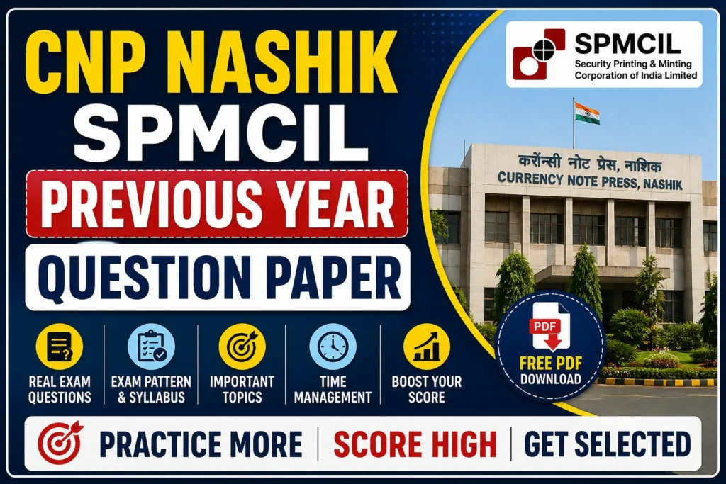 CNP Nashik SPMCIL Previous Year Question Paper –
