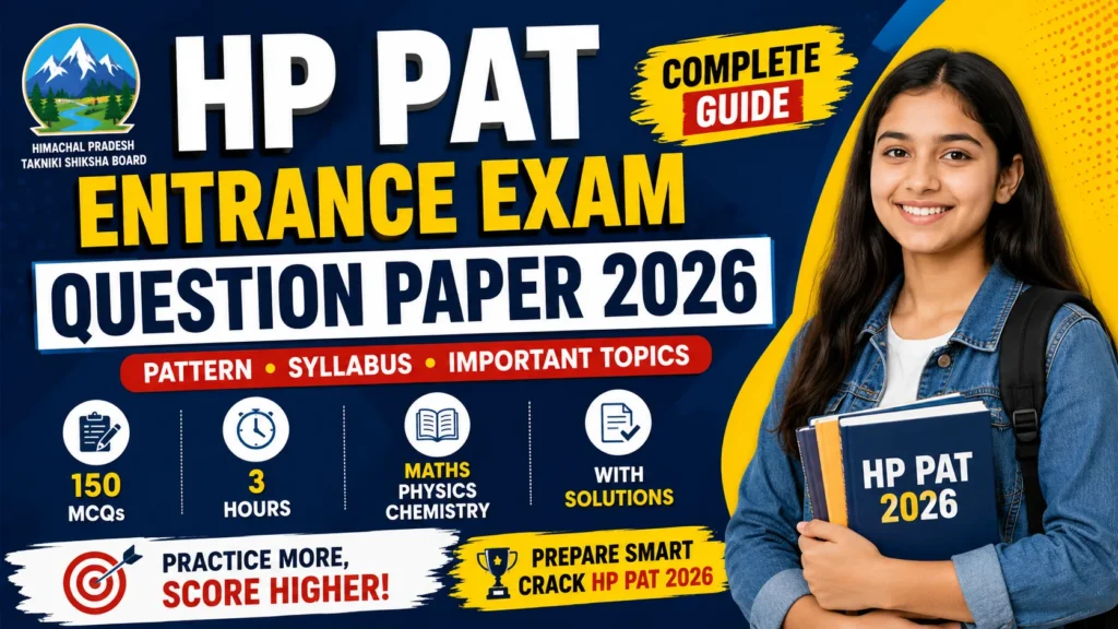HP PAT Entrance Exam Question Paper 2026