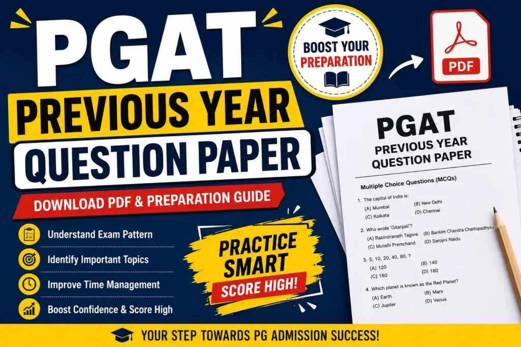 PGAT Previous Year Question Paper