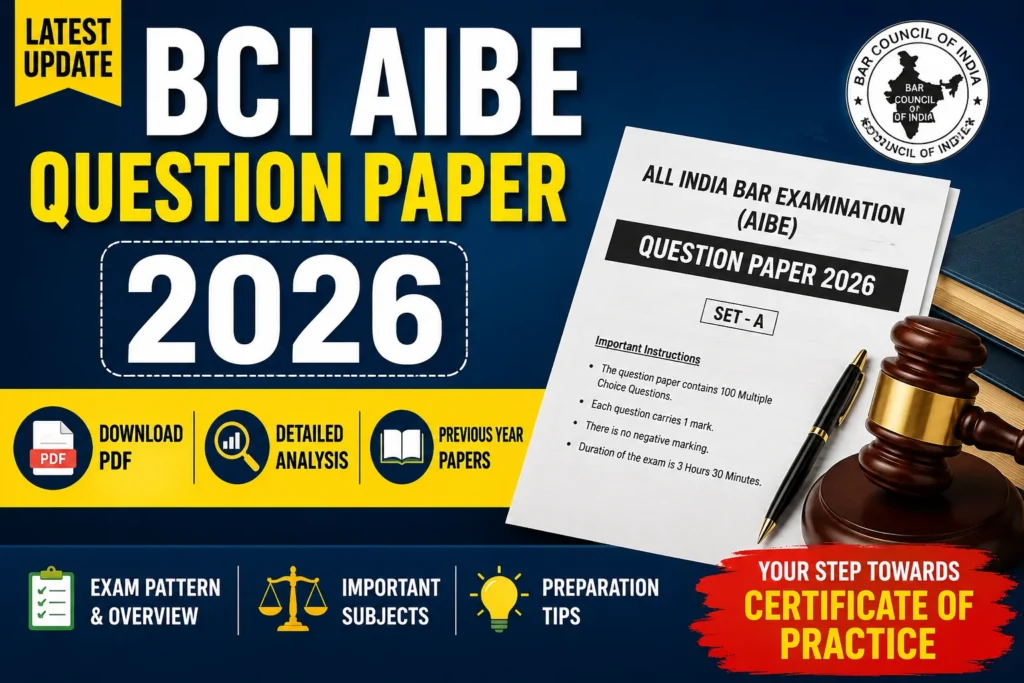 BCI AIBE Question Paper 2026 – Download PDF