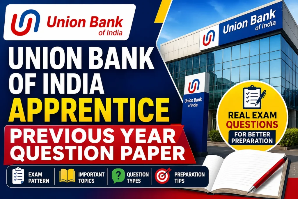 Union Bank of India Apprentice Previous Year Question Paper