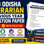 SSB Odisha Librarian Previous Year Question Paper PDF – Download with Solution