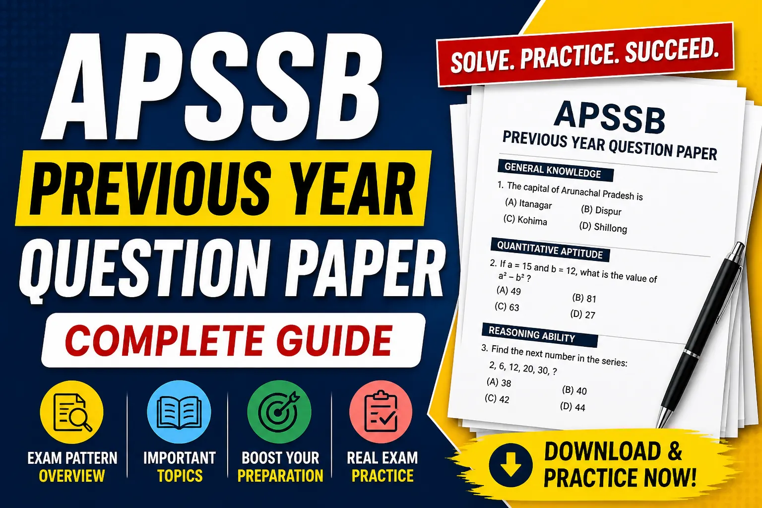 APSSB Previous Year Question Paper –Download Pdf