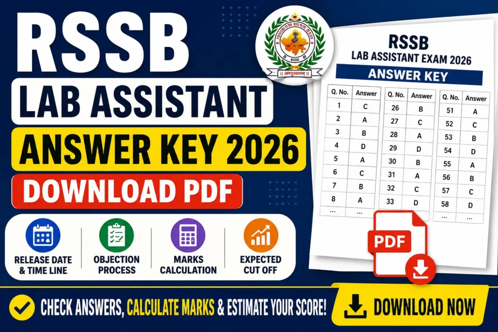 RSSB Lab Assistant Answer Key 2026 – Download PDF