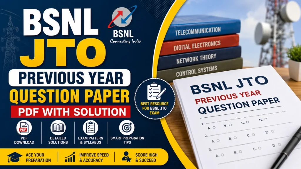 BSNL JTO Previous Year Question Paper PDF Download