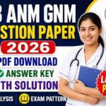 WB ANM GNM Question Paper 2026