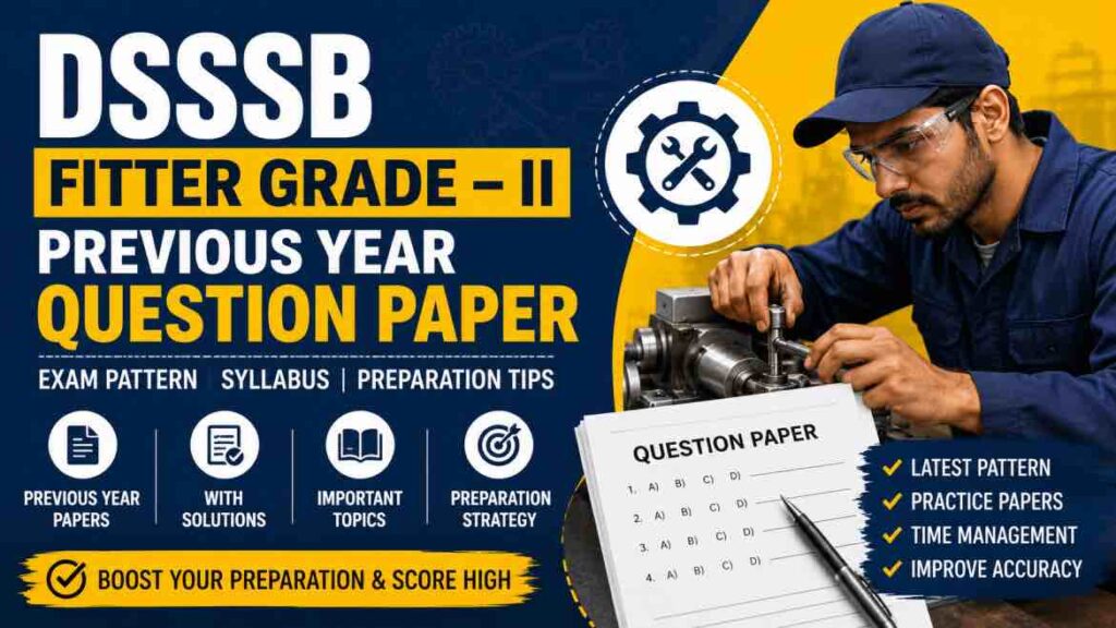 DSSSB Fitter Grade – II Previous Year Question Paper