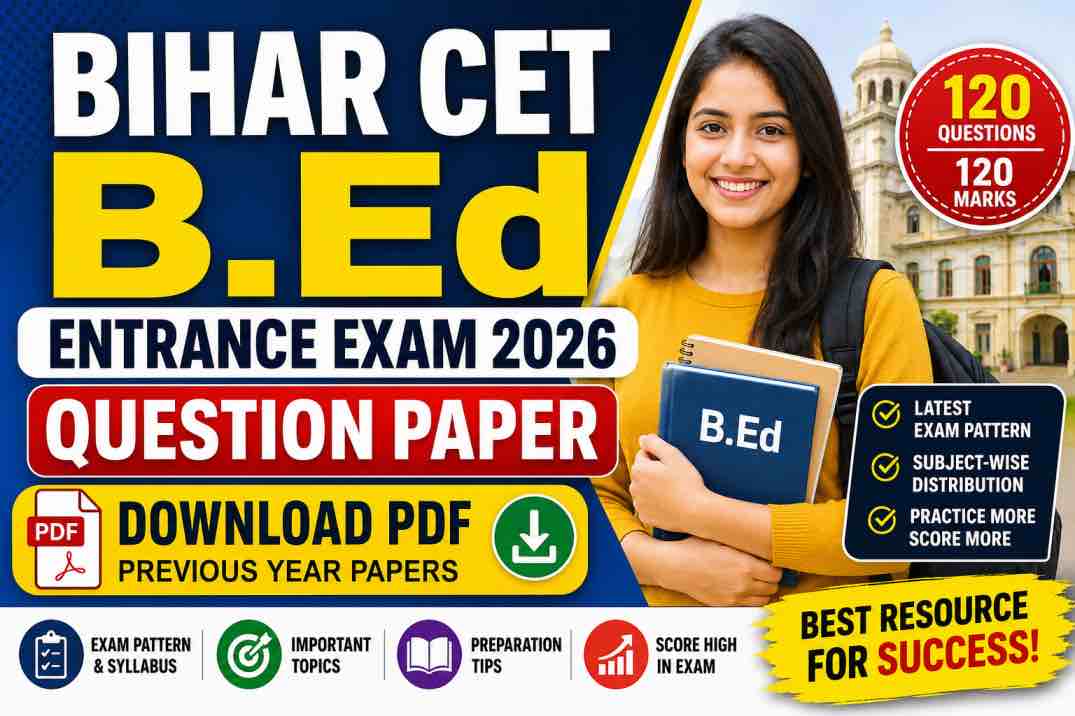 Bihar CET B.Ed Entrance Exam Question Paper 2026 – Download PDF