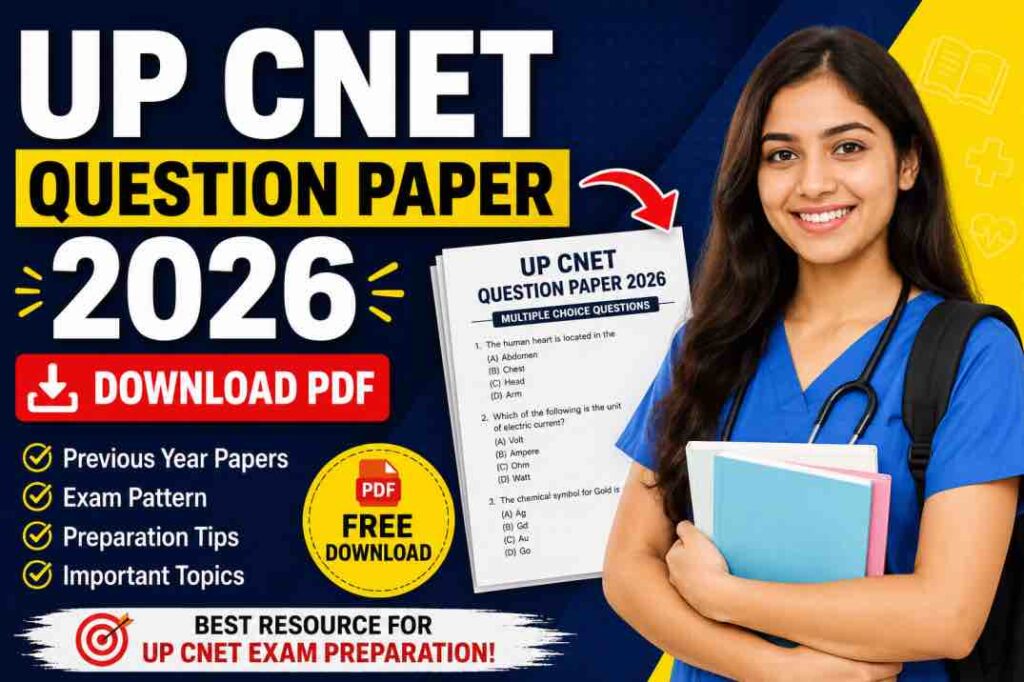 UP CNET Question Paper 2026