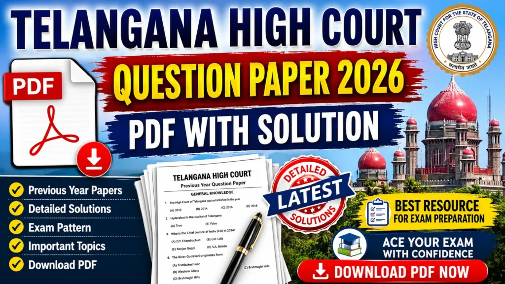 Telangana High Court Question Paper 2026 PDF with Solution
