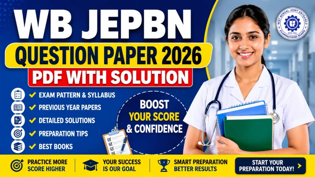 WB JEPBN Question Paper 2026 PDF with Solution