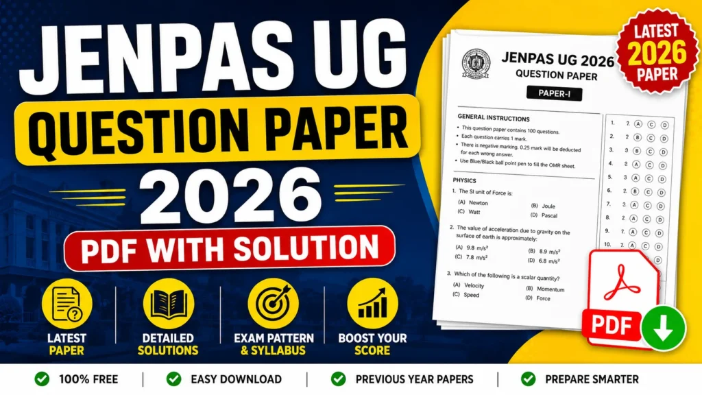 JENPAS UG Question Paper 2026 PDF with Solution