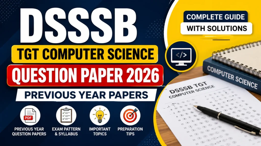 DSSSB TGT Computer Science Question Paper 2026