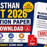 Rajasthan PTET Question Paper 2026 PDF Download