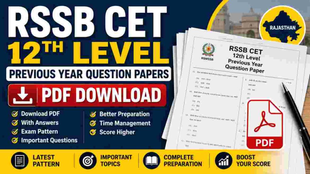 RSSB CET 12th Level Previous Year Question Papers