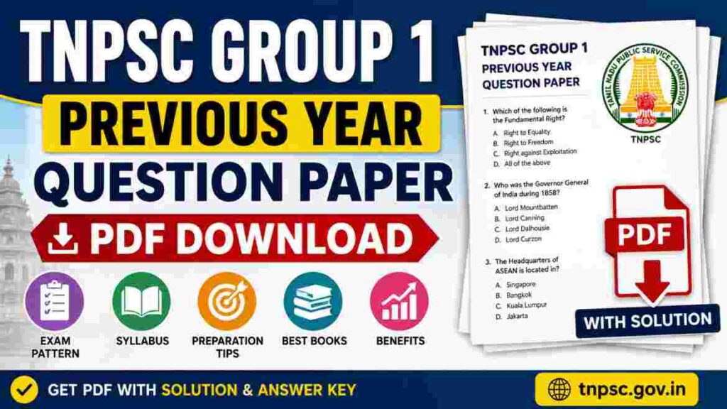 TNPSC Group 1 Previous Year Question Paper
