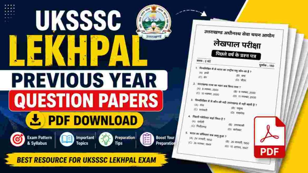 UKSSSC Lekhpal Previous Year Question Paper