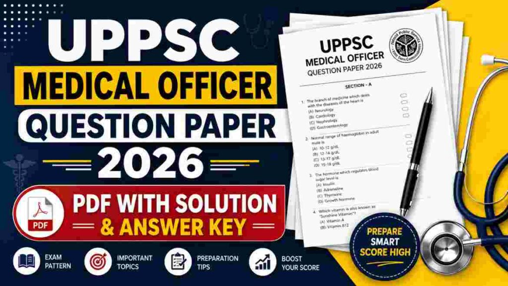 UPPSC Medical Officer Question Paper 2026