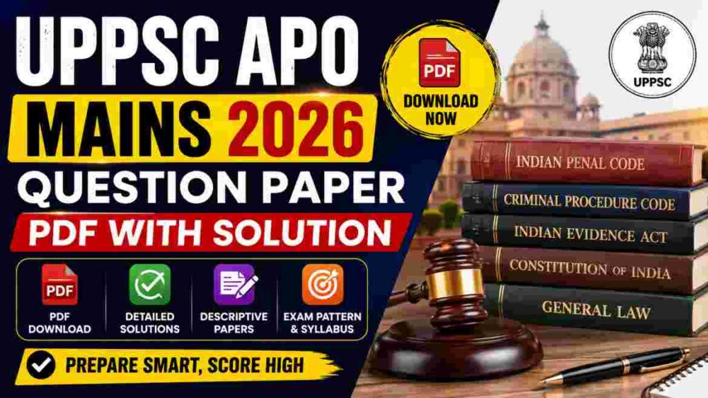 UPPSC APO Mains Question Paper 2026