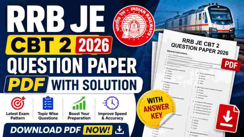 RRB JE CBT 2 Question Paper 2026
