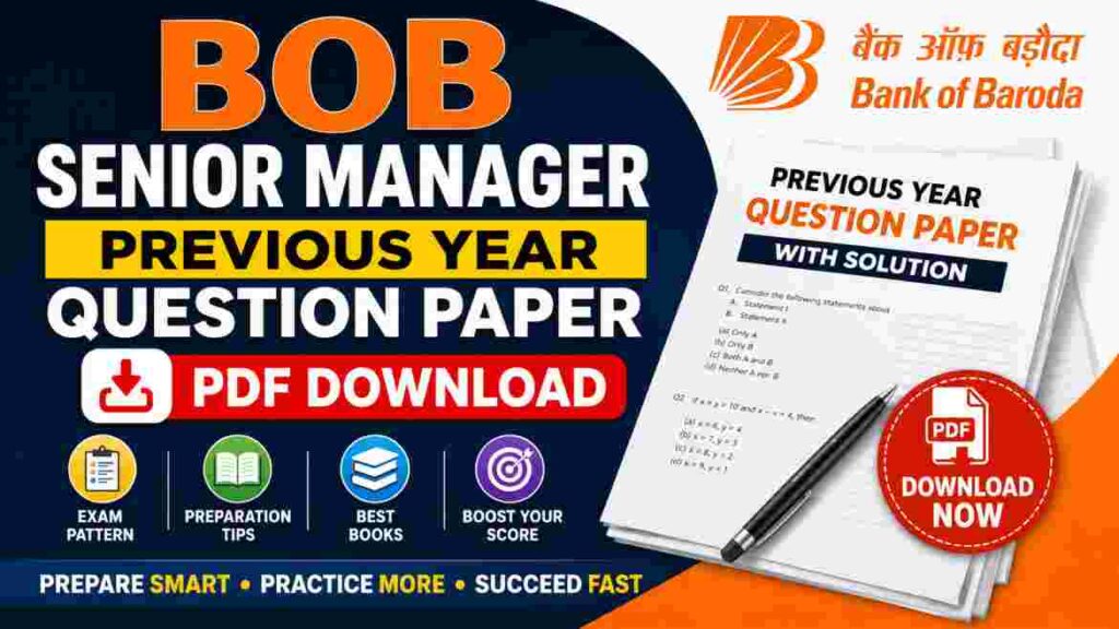BOB Senior Manager Previous Year Question Paper