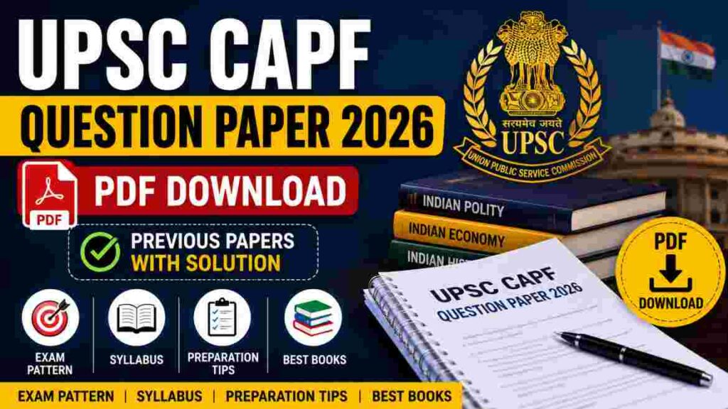 UPSC CAPF Question Paper 2026