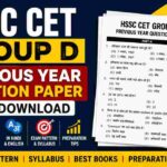 HSSC CET Group D Previous Year Question Paper