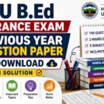 HPU B.Ed Entrance Exam Previous Year Question Paper